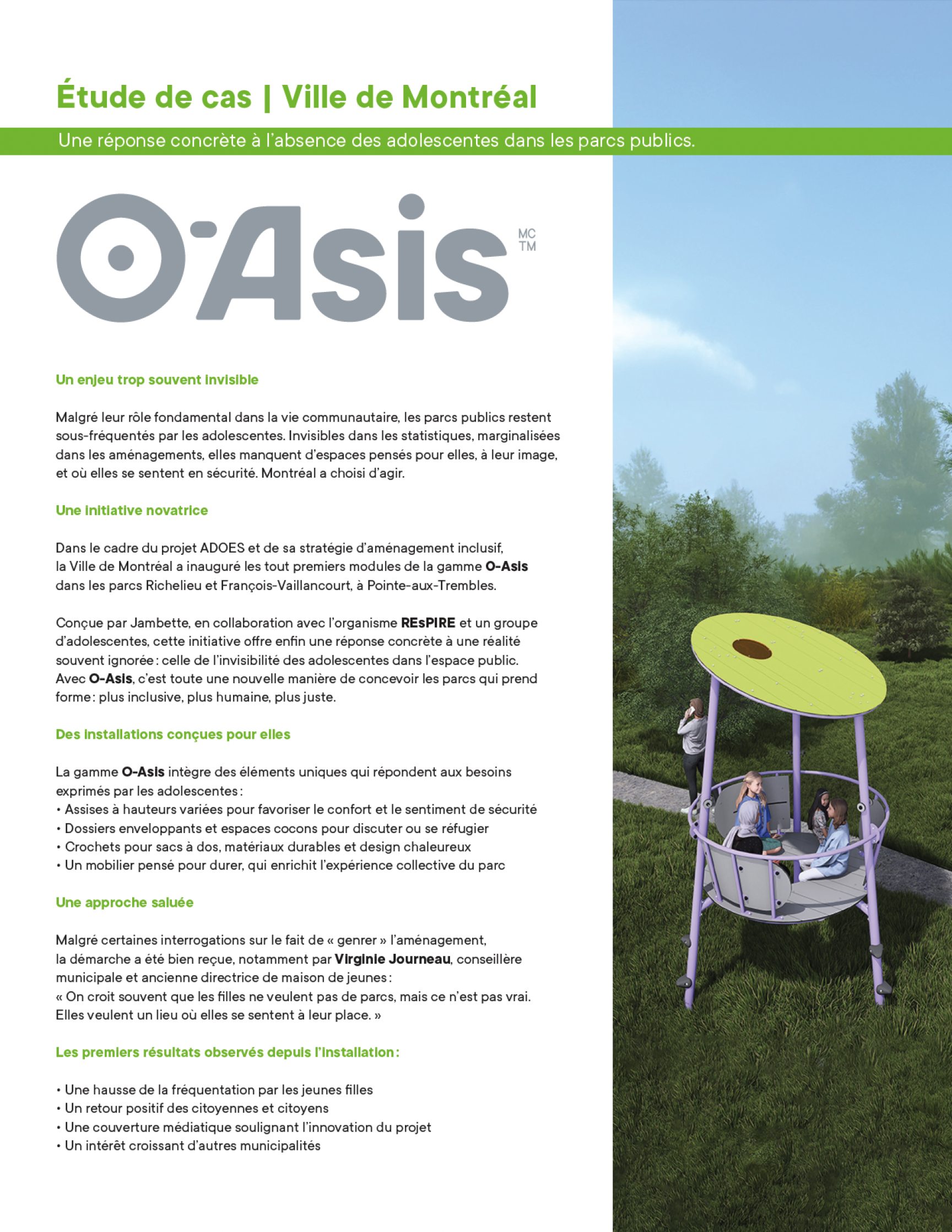 O-Asis : Étude de cas, Ville de Montréal