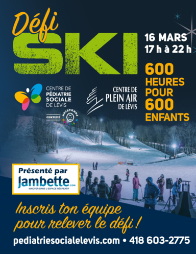 Jambette est le présentateur officiel du Défi-Ski !